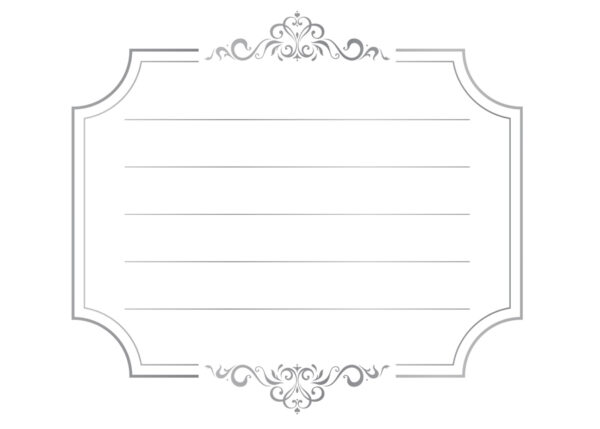 Design for noting married couple's name, date